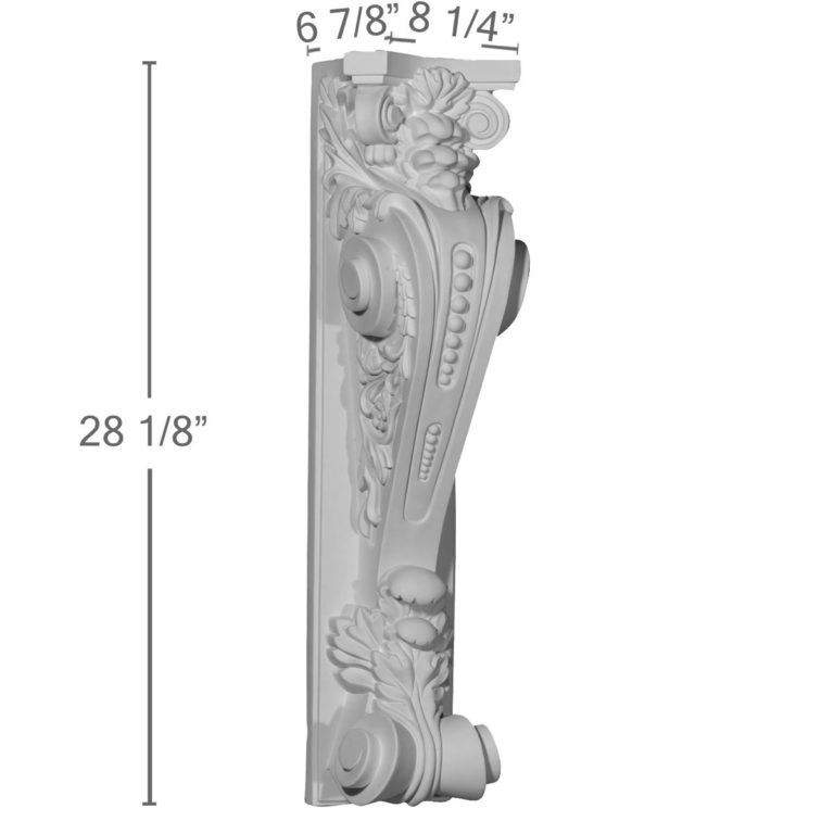 Lot De 2 Moulures Ornementales En Chêne Massif - Dimensions 3-1/4" X 3-3/4" X 6-1/2" - Neuf